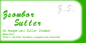 zsombor suller business card